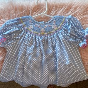 Easter, bunny dress smocked